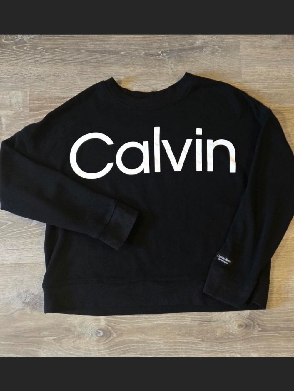 Calvin Klein Black Crewneck Sweatshirt with White Logo
